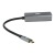 Adapter, USB-C 3.0/Ethernet, AVAX "AD604", fekete-alumínium